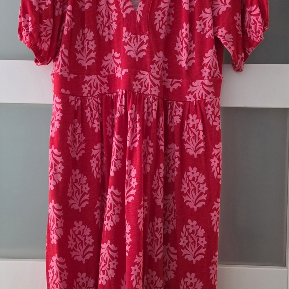 Boden Red and White Floral Midi Dress - Picture 5 of 5